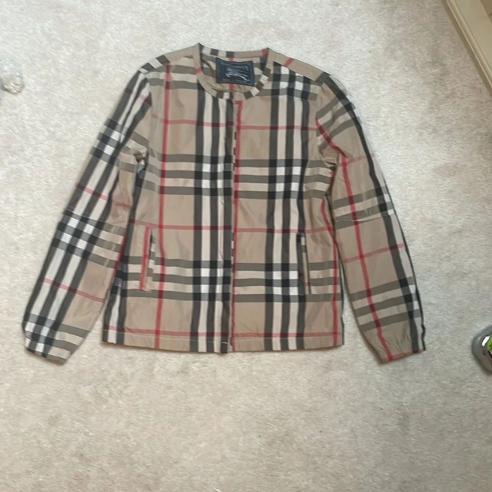 Burberry Tan Plaid Jacket - Picture 1 of 14